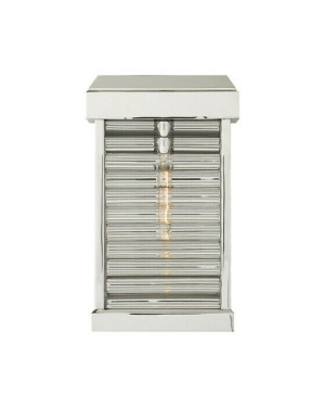 Visual Comfort Dunmore Curved Glass Louver vägglampa nickel