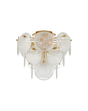 Visual Comfort Loire plafond guld/vitt glas M
