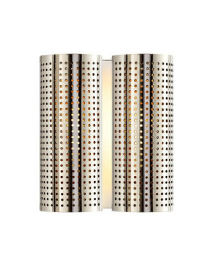Visual Comfort Precision vägglampa dubbel nickel