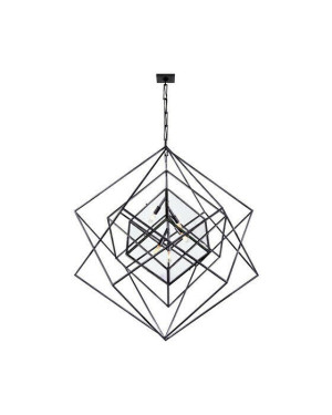 Visual Comfort Cubist takkrona svart L