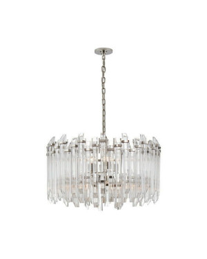 Visual Comfort Adele Wide Drum takkrona nickel