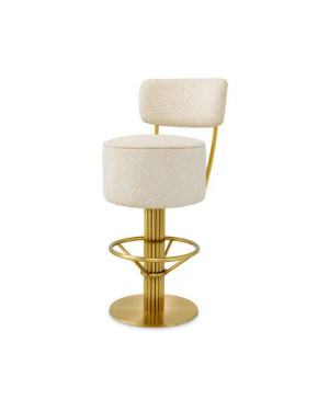 Eichholtz Carleton barstol med rygg camari cream