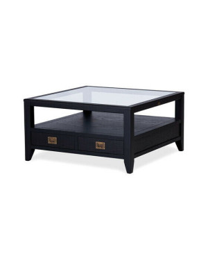 Newport Martino soffbord glasskiva iconic black