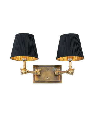 Eichholtz Wentworth vägglampa dubbel mässing/svart