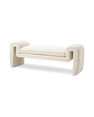 Eichholtz Tondo bänk bouclé cream