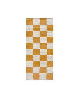 Classic Collection Square gångmatta vit/gul