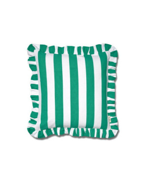 Classic Collection Ruffle Stripes kuddfodral grön