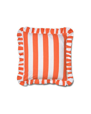 Classic Collection Ruffle Stripes kuddfodral korall