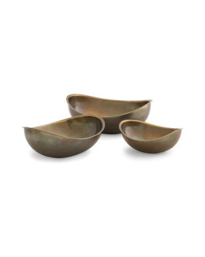 Eichholtz Sena skål vintage mässing 3-set