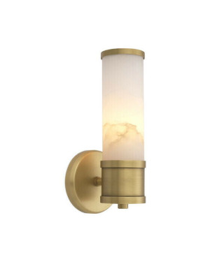 Eichholtz Claridges vägglampa antik mässing/alabaster enkel