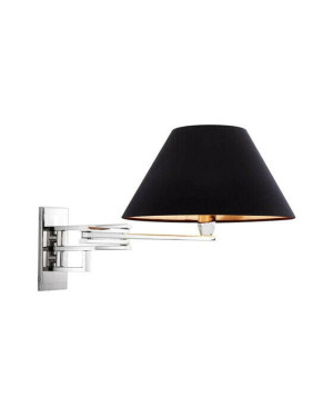 Eichholtz Lutetia vägglampa nickel exkl. skärm OUTLET