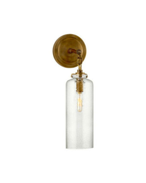 Visual Comfort Katie cylinder vägglampa antik mässing/glas