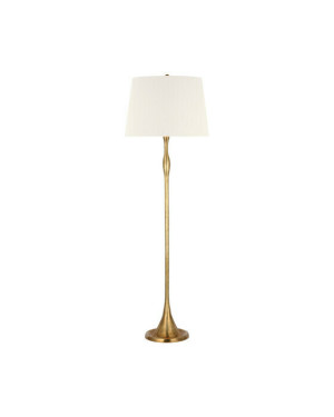 Visual Comfort Romero golvlampa antik mässing/linne