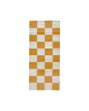 Classic Collection Square gångmatta vit/gul