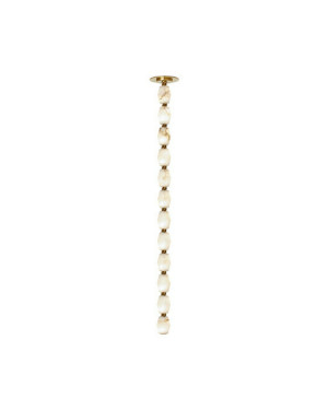 Visual Comfort Collier alabaster 36 takpendel antik mässing 2700k