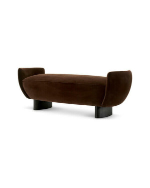 Eichholtz Stirling bänk sonoma brown velvet