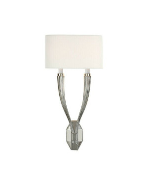 Visual Comfort Ruhlmann vägglampa dubbel nickel