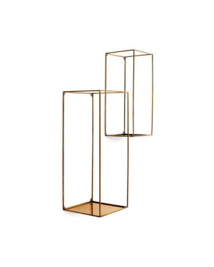 Eichholtz Deco vägghylla vintage mässing 2-set