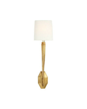 Visual Comfort Ruhlmann vägglampa antik mässing/linne