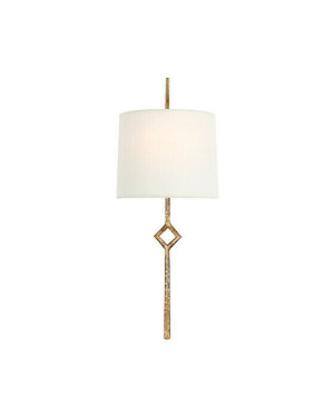 Visual Comfort Cranston vägglampa Gilded Iron/linne S