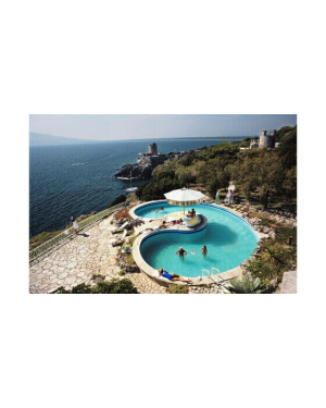 Slim Aarons Pool At Villa Gli Arieti