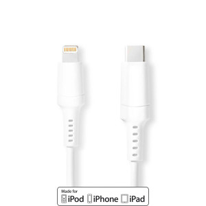 NEDIS Kabel Lightning - USB-C 1m vit