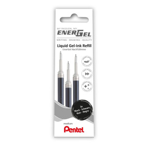 PENTEL Refill EnerGel LR7 0,7 svart 3/fp