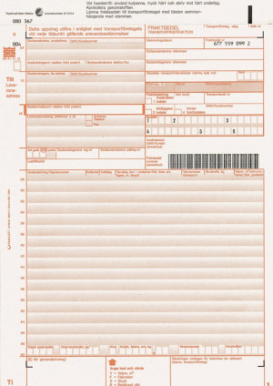NO BRAND Fraktsedel 4-delad A 701 100/fp