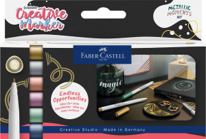 FABER-CASTELL Fiberpenna Metallic 6/fp