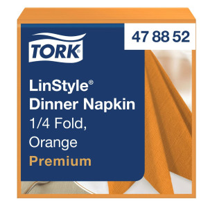 TORK Servett LinStyle Middag orange 50/fp
