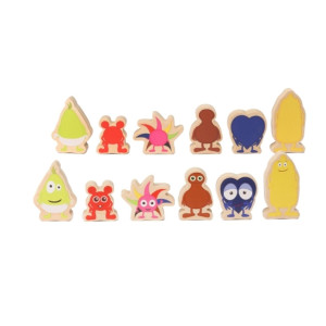 NO BRAND Babblarna träfigurer 6 delar