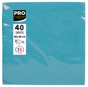 PRONAPPE Servett 38x38cm 2-lags turkos 40/fp