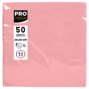 PRONAPPE Servett 20x20cm 2-lags rosa 50/fp