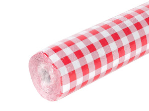 PRONAPPE Duk Rutig 1,18x25m röd/vit