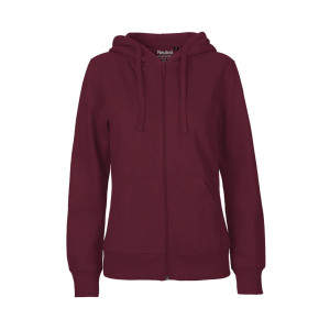 NEUTRAL® Hoodie zip O83301 dam vinröd L