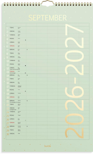 BURDE Familjekalender Color 26/27