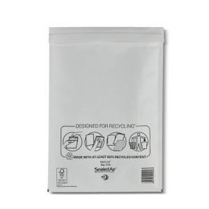 SEALED AIR Bubbelpåse 220x330mm F/3 vit 100/fp
