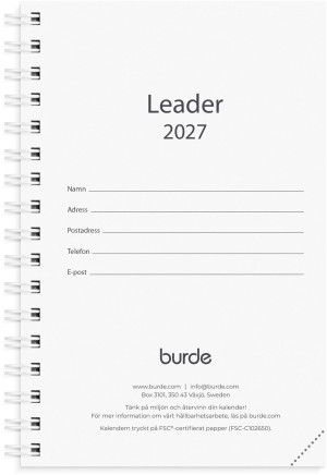 BURDE Kalender Leader refill 2027