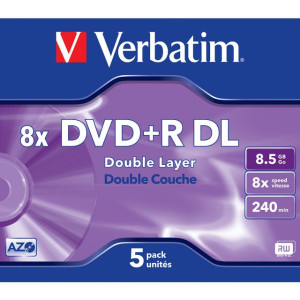 Verbatim DVD+R 8,5GB Dual Layer 5/fp