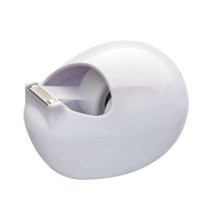 SCOTCH Karim Rashid-designad skrivbordstejphÃ¥llare, C36, stenformad, vit + Magicâ„¢-tejp, 19 mm x 7,5 m, genomskinlig
