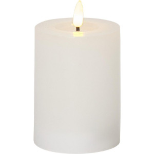 STAR TRADING Blockljus Flamme Flow LED 12,5cm vit