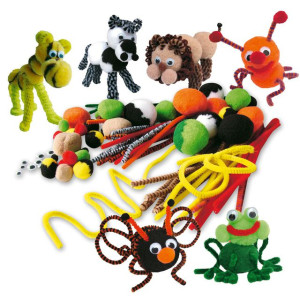 PLAYBOX Pysselset pompomdjur
