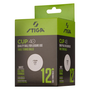 Bordtennisboll STIGA Cup vit 12/fp