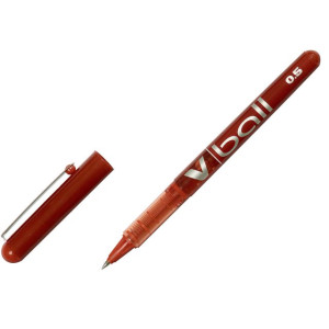 PILOT Bläckkulpenna, V-ball, 0,5 mm, röd
