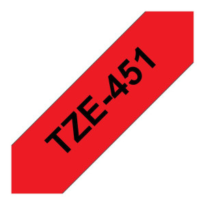Brother Tape TZE451 24mm svart på röd