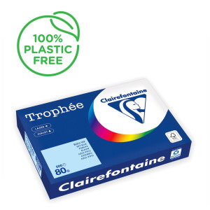 CLAIREFONTAINE Trophée A3 80 g färgat papper ljusblå 500/fp