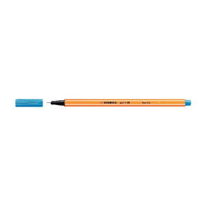 STABILO Fineliner Point 88®, tunn spets, orange pennkropp, mellanblått bläck