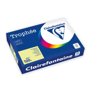 CLAIREFONTAINE Kopieringspapper A4 120g ohålat citrongul 250/fp