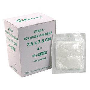 YIBON Kompress NW steril 5-p 7,5x7,5cm 150/fp