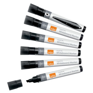 NOBO Whiteboardpenna Liquid sned svart 10/fp